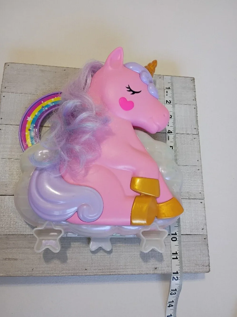 2022 Mattel Polly Pocket Rainbow Unicorn Salon Compact Case ONLY - No Figures